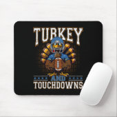 Erntedankfest Truthahn und Touchdowns Footbyll Män Mousepad (Mit Mouse)