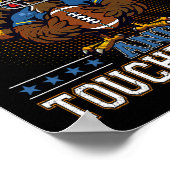 Erntedankfest Truthahn und Touchdowns Footbyll Män Poster (Ecke)