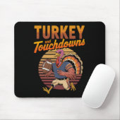 Erntedankfest Truthahn und Touchdowns Fußball Männ Mousepad (Mit Mouse)