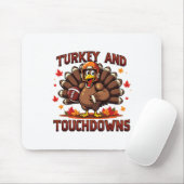 Erntedankfest Truthahn und Touchdowns Fußball Spie Mousepad (Mit Mouse)