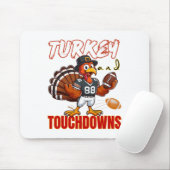 Erntedankfest Truthahn und Touchdowns Lustiger Foo Mousepad (Mit Mouse)