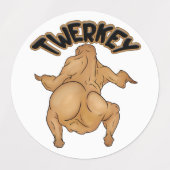 Erntedankfest-Twerkey-Etiketten Etiketten (Design 1)