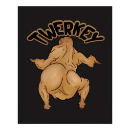Erntedankfest-Twerkey-Glossy-Plakat Poster