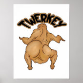 Erntedankfest-Twerkey-Plakat Poster (Vorne)