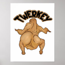 Erntedankfest-Twerkey-Plakat Poster