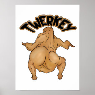 Erntedankfest-Twerkey-Plakat Poster