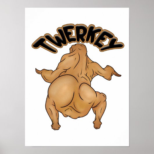Erntedankfest-Twerkey-Plakat Poster (Vorne)
