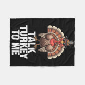 Erntedankfest-Wache und Ke Funny Turkey Day Fleecedecke (Vorderseite (Horizontal))