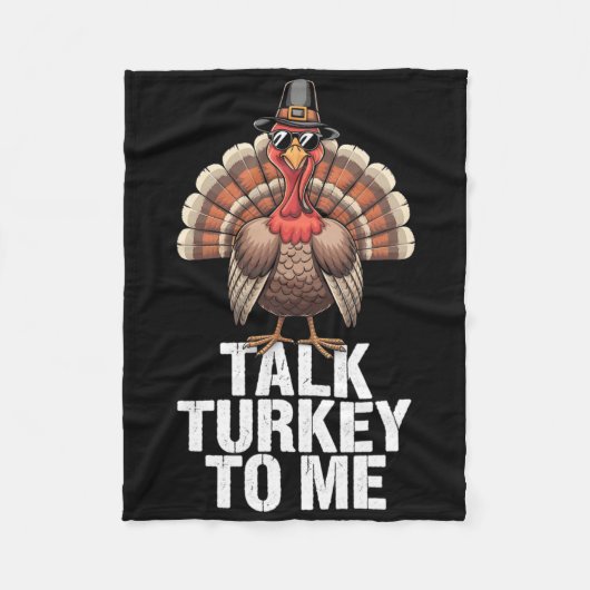 Erntedankfest-Wache und Ke Funny Turkey Day Fleecedecke (Vorderseite)