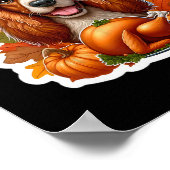 Erntedankfest Welsh Springer Spaniel Hundebesitzer Poster (Ecke)