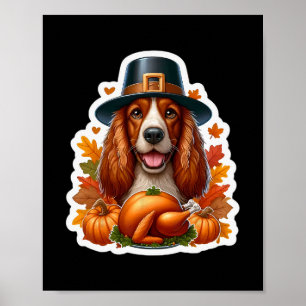 Erntedankfest Welsh Springer Spaniel Hundebesitzer Poster