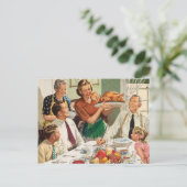 Erntedankfestessen Postkarte (Stehend Vorderseite)
