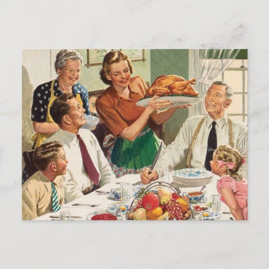 Erntedankfestessen Postkarte (Vorderseite)