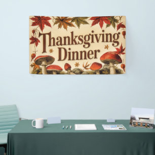 Erntedankfestessen - Vintage-Typografie Banner