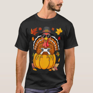 ErntedankfestGamer Kürbis Jungen eens Gaming f T-Shirt