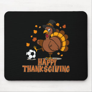 Erntedankfußball Truthahn Fahrrad Kick Männer Jung Mousepad