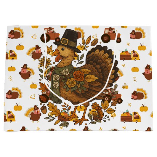 Erntedankgänse Große Geschenktüte (Vorderseite)