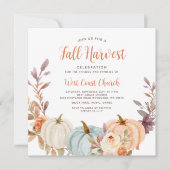 Erntedankparty im Herbst, Herbstfest, Herbstgemein Einladung (Vorderseite)