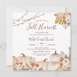 Erntedankparty im Herbst, Herbstfest, Herbstgemein Einladung