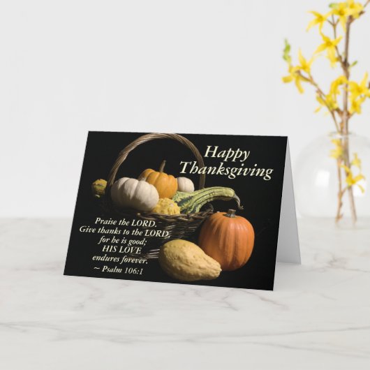 ErntedankScripture geben Dank des Lords, Karte (Gelbe Blume)