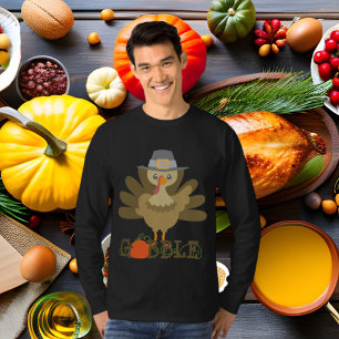 Erntedanktruthahn der Spaß der Männer verschling T-Shirt