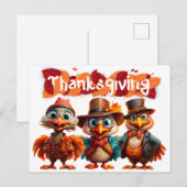 Erntedankvögel Postkarte (Vorne/Hinten)