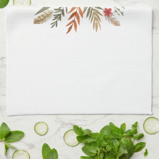 ERNTEDANKwatercolor-FALL-LAUB-KÜCHEN-TUCH Geschirrtuch (Gefaltet)