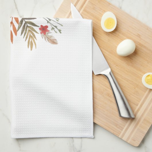 ERNTEDANKwatercolor-FALL-LAUB-KÜCHEN-TUCH Geschirrtuch (Viertel Falte)