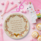 Erntedankwreath-Bibel-Vers-Teller 9" Pappteller (Party)