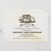 Ernteeinbruch rustikale Partei für das Engagement  Einladung (Vorne/Hinten)