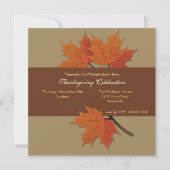 Ernteeinladung Blätter Einladung (Vorderseite)