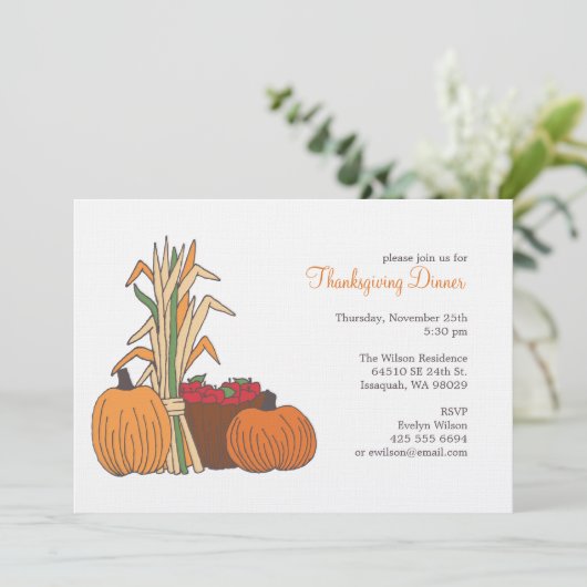 Ernteeinladung Einladung (Stehend Vorderseite)