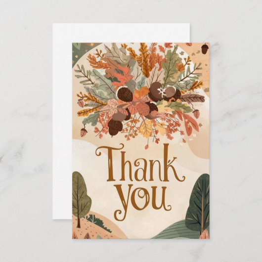 Erntefall Ahorn Herbst Dankeskarte (Vorne/Hinten)