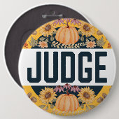 Erntefall Herbst Halloween-Wettbewerberrichter Button (Vorne & Hinten)