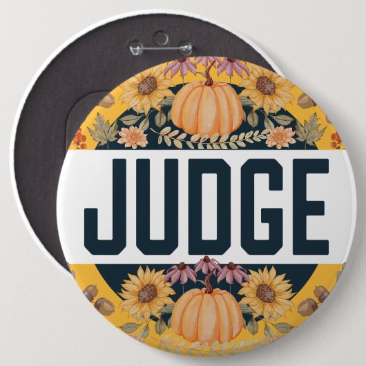 Erntefall Herbst Halloween-Wettbewerberrichter Button (Vorne & Hinten)