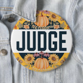 Erntefall Herbst Halloween-Wettbewerberrichter Button (Beispiel)