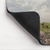 Erntefelder mit Kosmos-Blumen herein Mousepad (Ecke)