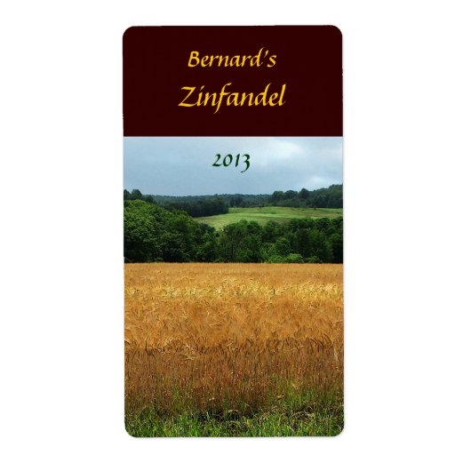 Erntefelder Weinetikett (Vorne)
