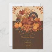 Erntefest Traditionelles Erntedank Abendessen Einladung (Vorderseite)