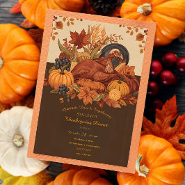 Erntefest Traditionelles Erntedank Abendessen Einladung