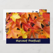 Erntefestival! Ankündigungen von Einladungen (Vorne/Hinten)