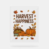 Ernteglücke - Herbstpumpen & Herbstlaube D Acrylschild (Vorderseite)