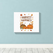 Ernteglücke - Herbstpumpen & Herbstlaube D Leinwanddruck (Insitu (Holzboden))