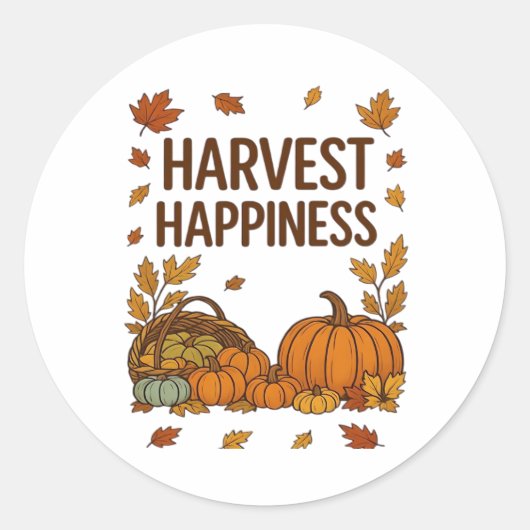 Ernteglücke - Herbstpumpen & Herbstlaube D Runder Aufkleber (Vorderseite)
