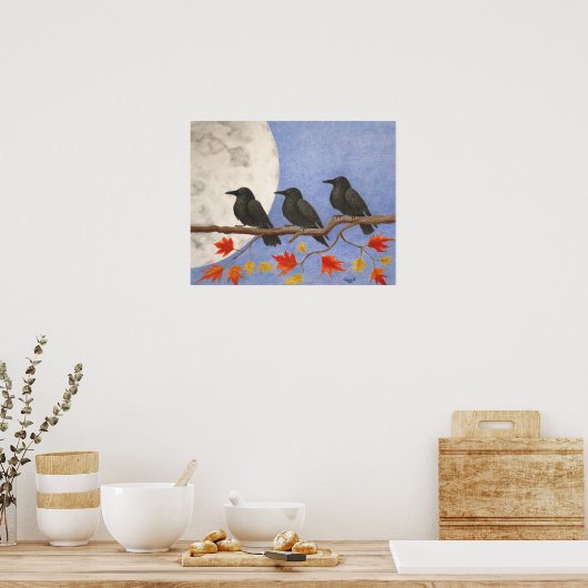 Erntekrähen Print Poster (Küche)