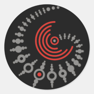 Erntekreis I schwarz Runder Aufkleber