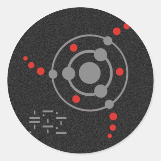 Erntekreis II | Schwarzer Spritzer Runder Aufkleber (Vorderseite)