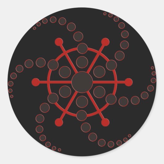 Erntekreis VII | schwarz Runder Aufkleber (Vorderseite)