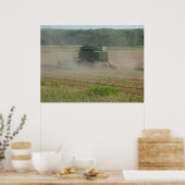 Erntemaschine für Weizenfeld Poster (Küche)