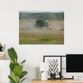 Erntemaschine für Weizenfeld Poster (Heimbüro)